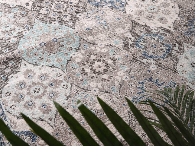 Artifact Vedic Ogee Multi-Blue Rug