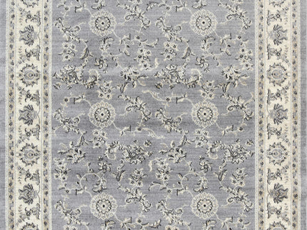 Arya Grey Cream Border Rug