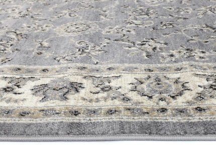 Arya Grey Cream Border Rug