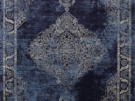 Arya Distressed Navy Rug