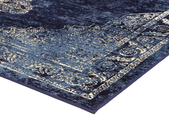Arya Distressed Navy Rug