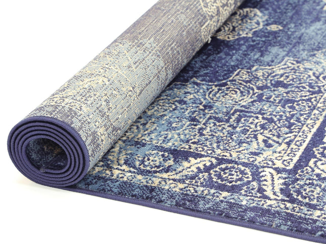 Arya Distressed Navy Rug