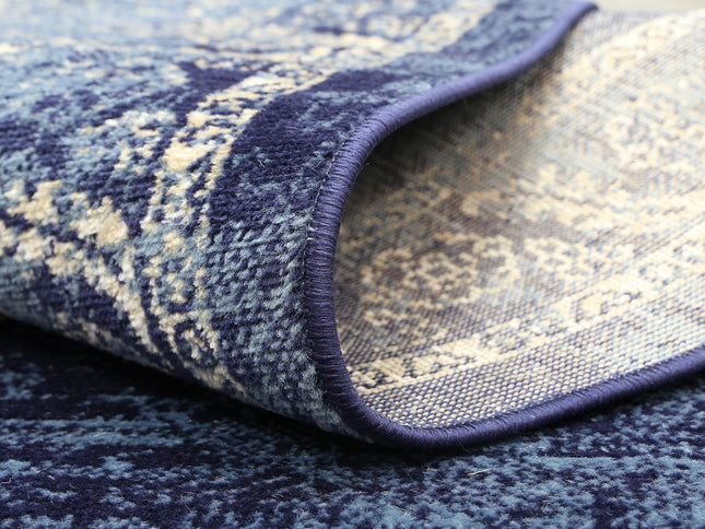 Arya Distressed Navy Rug