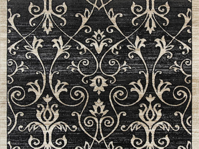 Arya Vines Grey Beige Rug