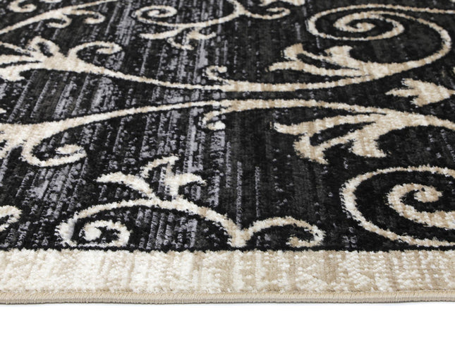 Arya Vines Grey Beige Rug