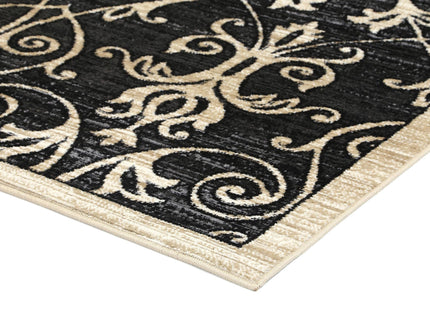 Arya Vines Grey Beige Rug