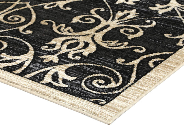 Arya Vines Grey Beige Rug