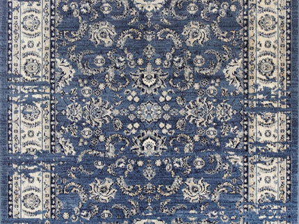 Arya Ziegler Distressed Navy Rug