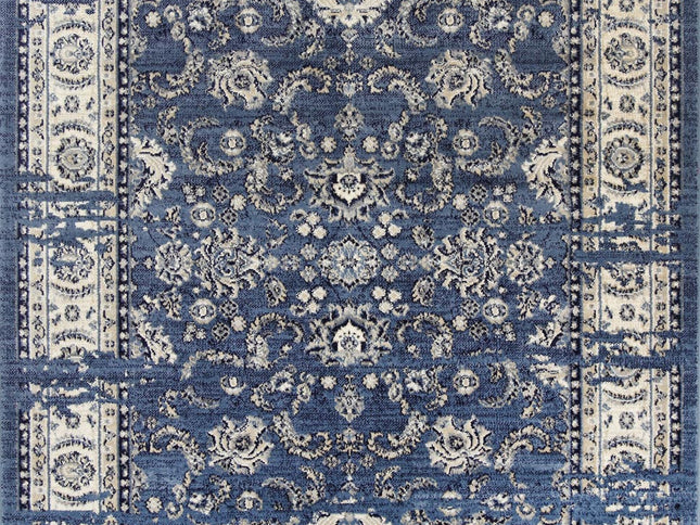 Arya Ziegler Distressed Navy Rug