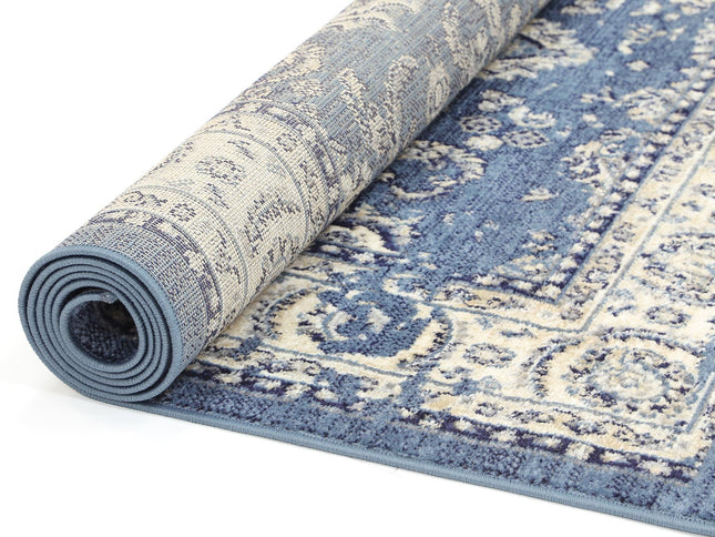 Arya Ziegler Distressed Navy Rug