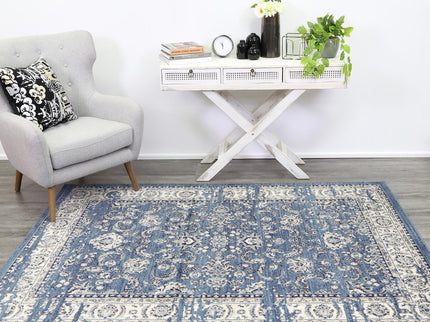 Arya Ziegler Distressed Navy Rug