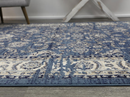 Arya Ziegler Distressed Navy Rug