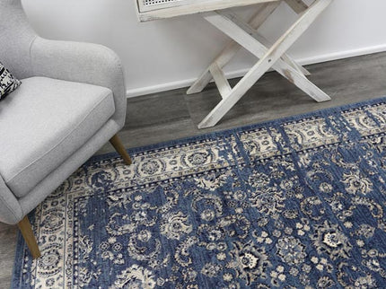 Arya Ziegler Distressed Navy Rug