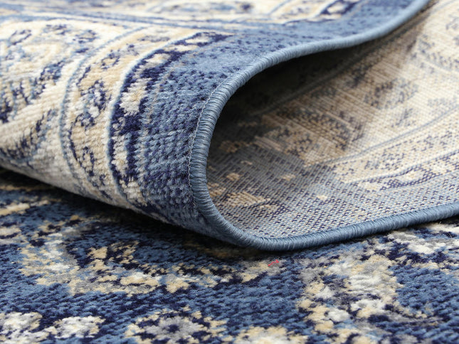 Arya Ziegler Distressed Navy Rug