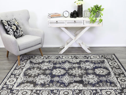 Arya Ziegler Navy Grey Rug