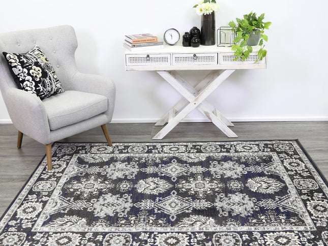 Arya Ziegler Navy Grey Rug