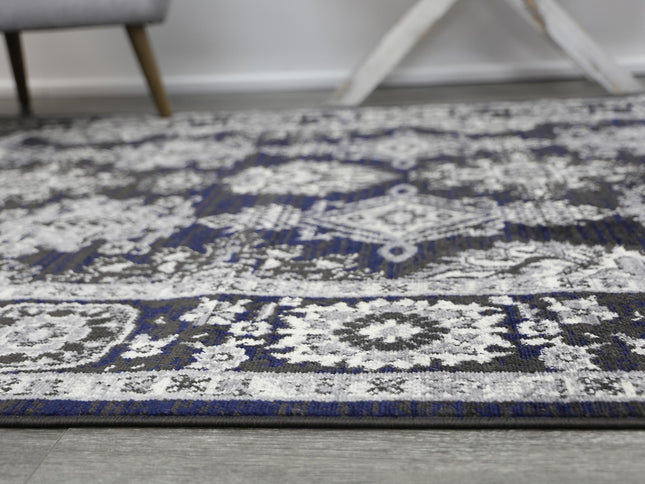 Arya Ziegler Navy Grey Rug