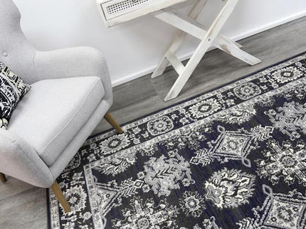 Arya Ziegler Navy Grey Rug