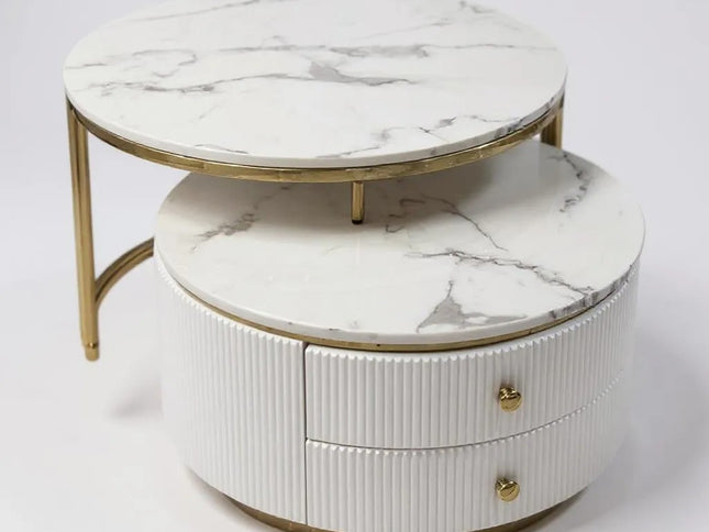 Alisa Set of Coffe Table - White