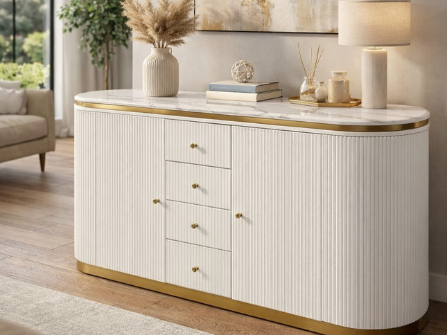 Alisa Buffet Table - White