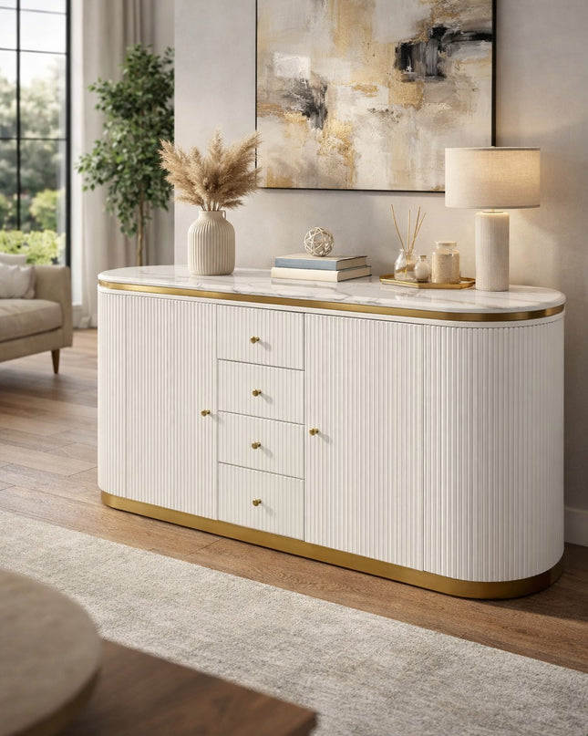 Alisa Buffet Table - White
