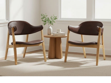 Angela Lounge Chair Set of 2 - Dark Chocolate