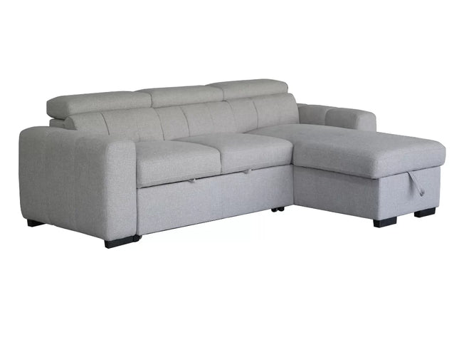 Apartment Reversible Chaise Sofa Bed - Light Grey