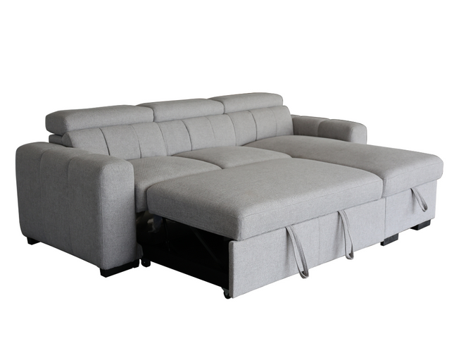 Apartment Reversible Chaise Sofa Bed - Light Grey