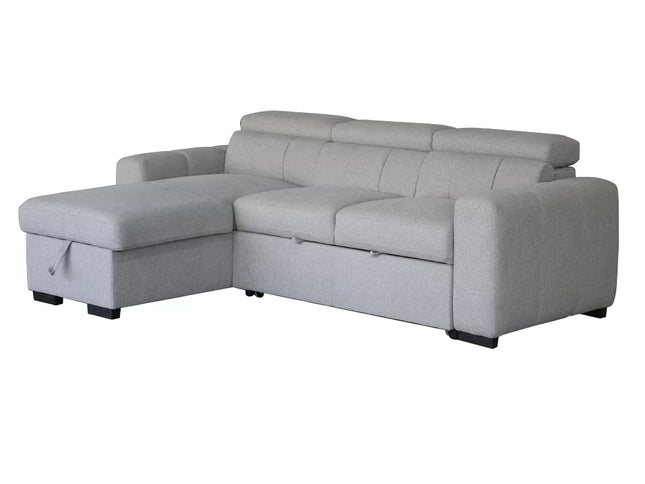 Apartment Reversible Chaise Sofa Bed - Light Grey
