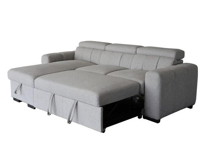 Apartment Reversible Chaise Sofa Bed - Light Grey