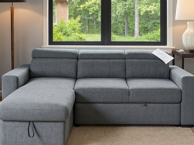 Apartment Reversible Chaise Sofa Bed - Dark Grey