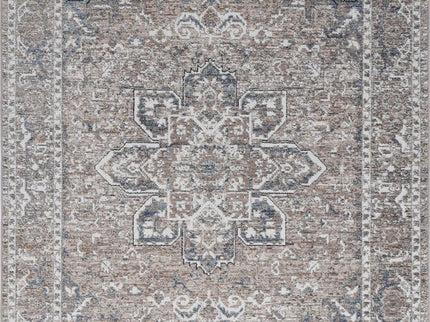 Baltimore Virginia Medallion Transitional Ash Rug