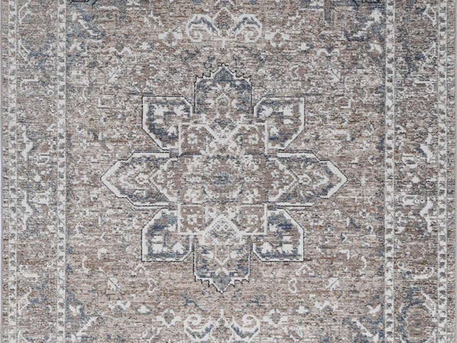 Baltimore Virginia Medallion Transitional Ash Rug
