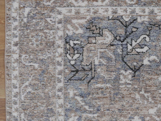 Baltimore Virginia Medallion Transitional Ash Rug
