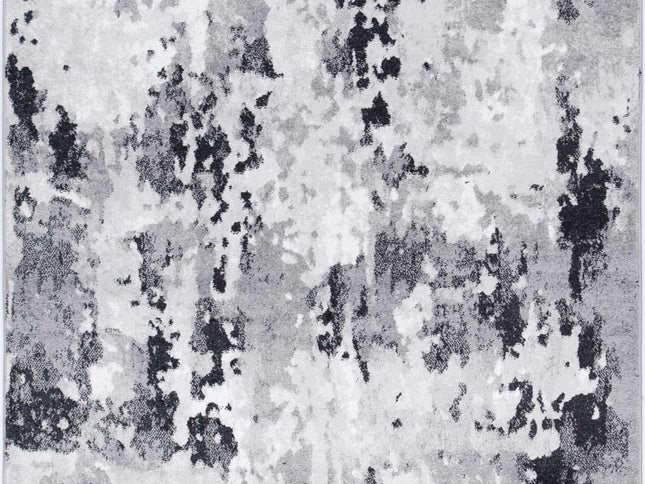 Bergen Abstract Black and Grey Rug