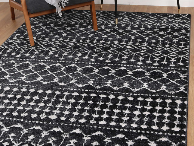 Bergen Repeats Black and White Rug