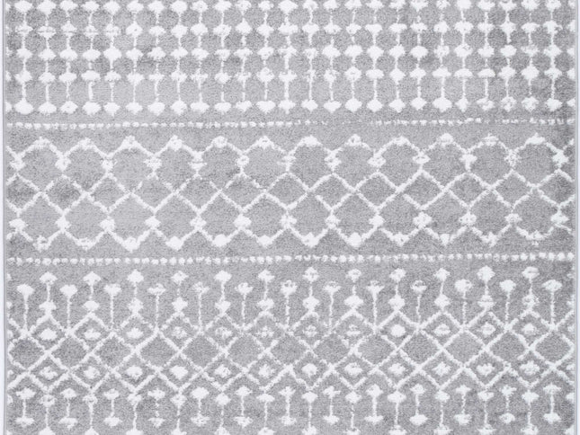 Bergen Repeats Grey and White Rug