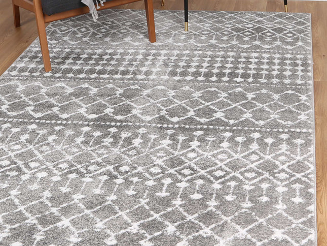 Bergen Repeats Grey and White Rug