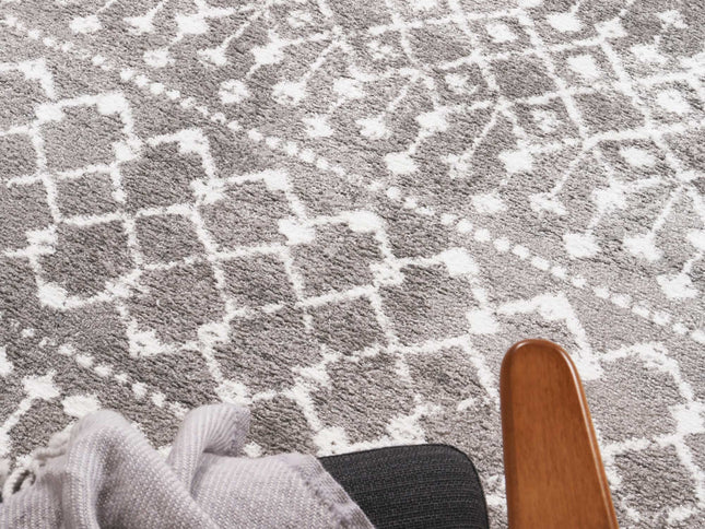 Bergen Repeats Grey and White Rug