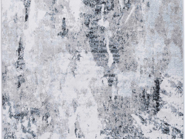 Bergen Abstract Light Grey and Blue Rug