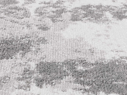 Bergen Abstract Light Grey and White Rug