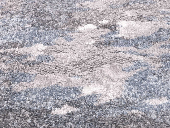 Bergen Abstract Grey and Blue Rug