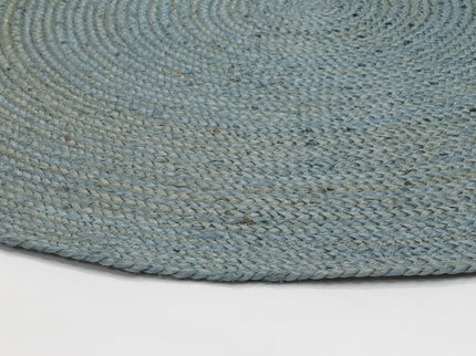 Organica Tundra Blue Jute Round Rug
