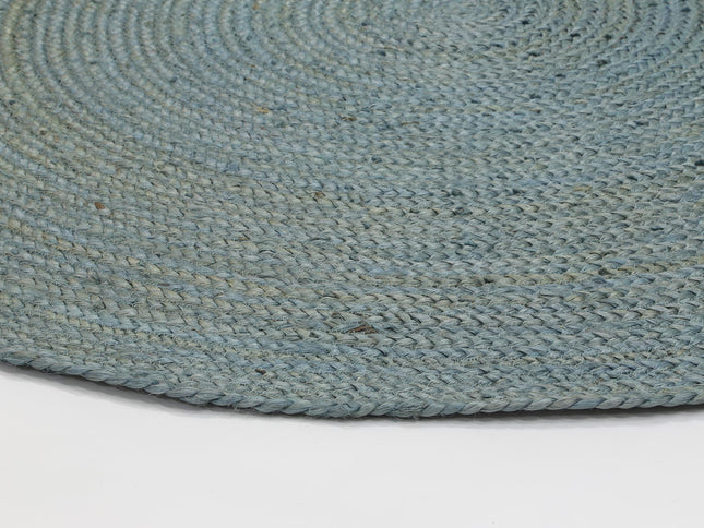 Organica Tundra Blue Jute Round Rug