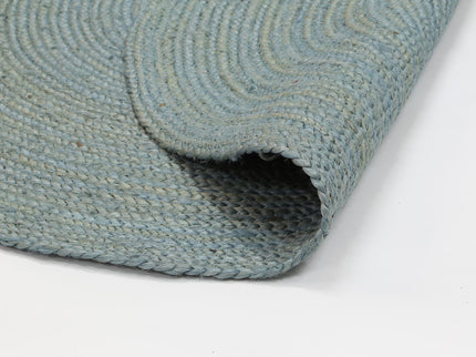 Organica Tundra Blue Jute Round Rug