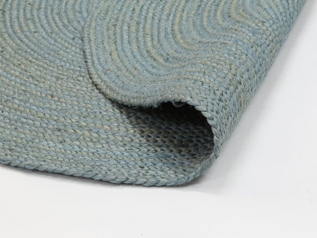 Organica Tundra Blue Jute Round Rug