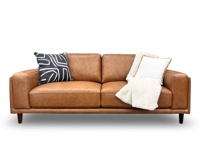 Brady 3 Seater - Chestnut (Leather)