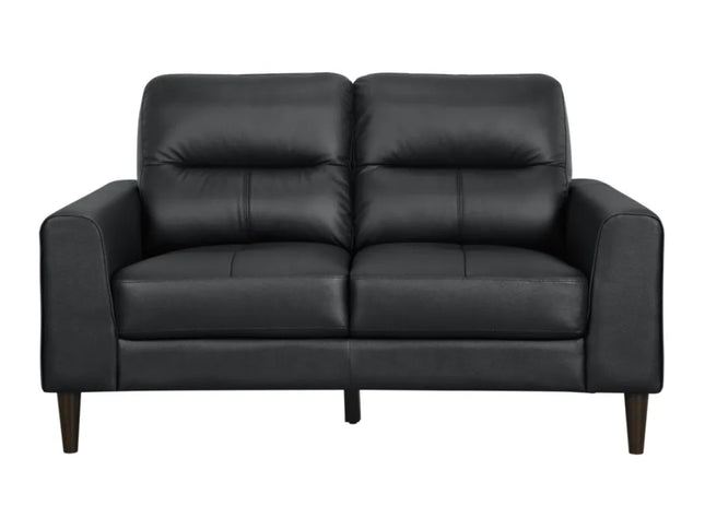 Burke 3+2 Seater - Black (Leather)