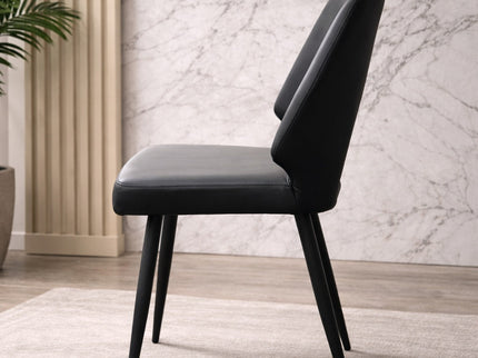 Aspen 5pce Round Dining Table W/ Black Bailey Chair