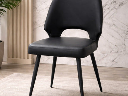 Aspen 5pce Round Dining Table W/ Black Bailey Chair